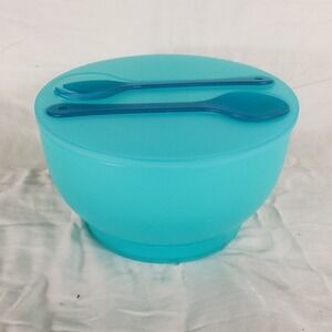 Serving Salad Bowl Set Turquoise Excellent Nested Picnic 5pc